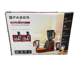 Faber 3 jar mixer grinder, 1000 watt (FMG Master Chef 1000 3J +1 Pcs Mystic Red