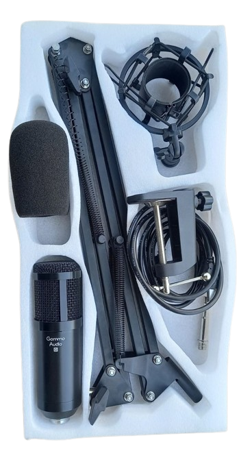 Gommo Audio Bajaao Microphone Boom Scissor Extendable Arm Stand for Dynamic & Condenser Microphone with Table Mounting Clamp