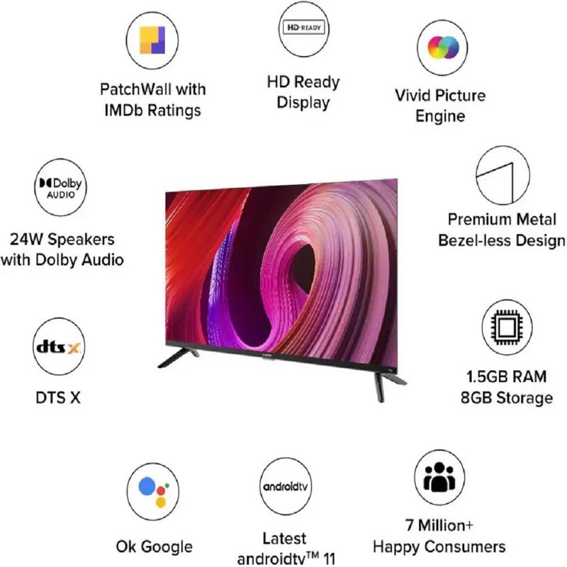 Xiaomi 5A Pro 80 cm (32 inch) HD Ready LED Smart Android TV with 24W Dolby Audio & 1.5GB RAM