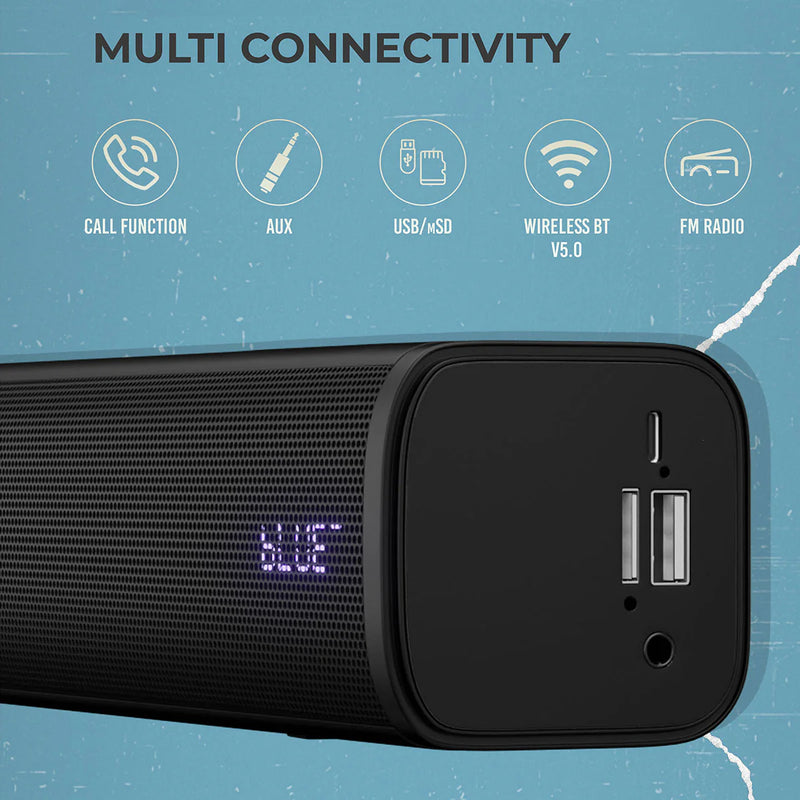 ZEBRONICS ZEB-PSPK 25 (Zeb Delight Pro) with TWS, 20 W Bluetooth Soundbar  (Black, Stereo Channel
