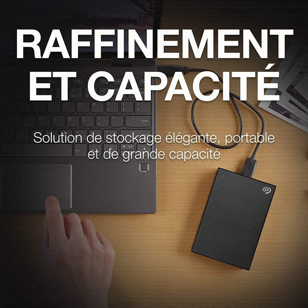 Seagate One Touch 2TB External HDD with Password Protection Black, for Windows and Mac, with 3 yr Data Recovery Services, and 4 Months Adobe CC Photography (STKY2000400)