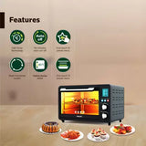 PHILIPS 25-Litre HD6975/00(882697500010 Oven Toaster Grill (OTG) with Motorised Rotisserie,Opti Temp Technology (Grey)