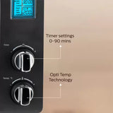 PHILIPS 25-Litre HD6975/00(882697500010 Oven Toaster Grill (OTG) with Motorised Rotisserie,Opti Temp Technology (Grey)