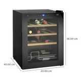 KAFF KWC 42 Litres 16 Bottles Wine Cooler Child Lock WC42BW Black