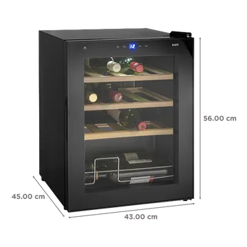 KAFF KWC 42 Litres 16 Bottles Wine Cooler Child Lock WC42BW Black