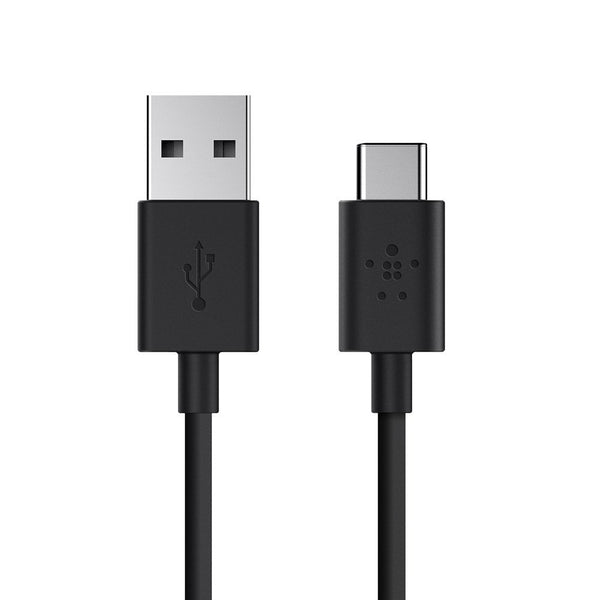 Belkin F2CU032BT06-Black 1.8 m High Speed USB 2.0 to Reversible USB Type C Charge Cable, Black