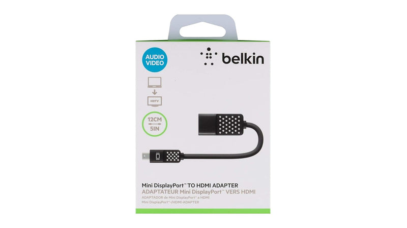 Belkin Mini Display Port to HDMI Adapter 4K Compatible with Laptop - Black