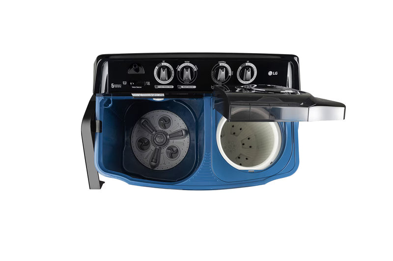 LG 8Kg Semi Automatic Top Load Washing Machine, Roller Jet Pulsator + Soak, Dark Blue P8015SBAZ