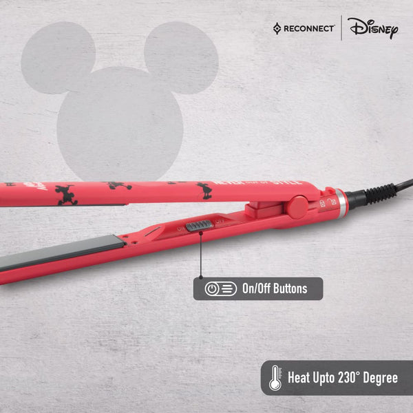 Reconnect Mickey Hair Straightener For Women And Men (Mickey - Series 100), Red