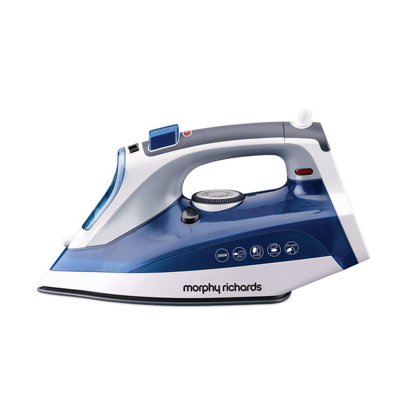 Morphy Richards Super Glide 2000 Watts Steam Iron With Steam Burst, Vertical And Horizontal Ironing, Ceramic Coated Soleplate, Blue | Brand New Seal Packed