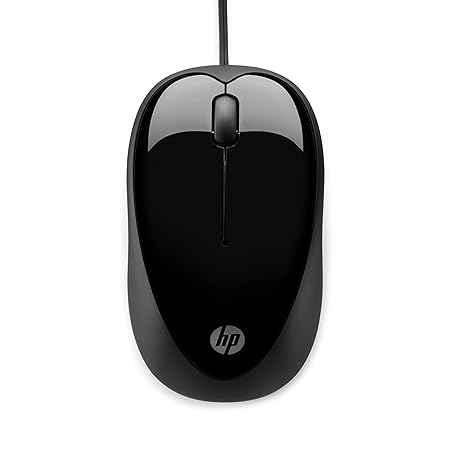 HP X1000 Wired USB Mouse with 3 Handy Buttons, Fast-Moving Scroll Wheel and Optical Sensor works on most Surfaces