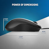 HP X1000 Wired USB Mouse with 3 Handy Buttons, Fast-Moving Scroll Wheel and Optical Sensor works on most Surfaces