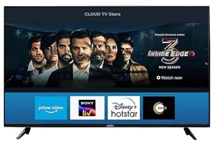 AKAI 108 cm (43 Inches) Full HD Smart LED TV AKLT43S-FL19M (Black) (2021 Model) | with Frameless Design