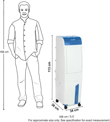 Flipkart SmartBuy 30 L Tower Air Cooler (White, Blue, Alpine)