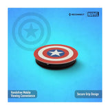 Reconnect Marvel Captain America Pop Socket & Stand, Secure grip, Hands free viewing, Solid stick 3M tape, Free car mount included, Mobile Accessories- DPS101 CA