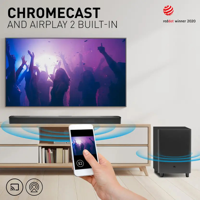 JBL Bar 9.1, Truly Wireless Soundbar with 9.1 (5.1.4) Channel, True Dolby Atmos