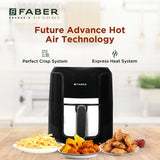 FABER 4L Air Fryer| Non-Stick Container|LED Display|1350W| Fry,Bake,Roast,Grill,Toast Air Fryer (4 L)