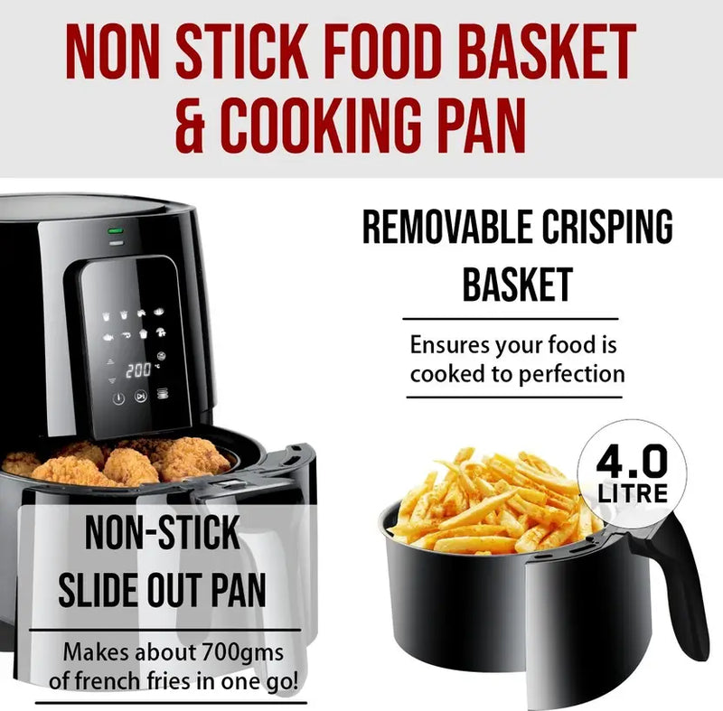 Inalsa Nutri Fry Digital with AirCrisp Technology Air Fryer (4 L)