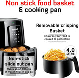 Inalsa Top Chef Digital with AirCrisp Technology, 8 Pre-set Modes Air Fryer (4 L)