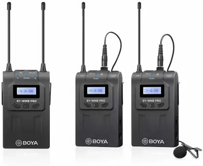 BOYA BY-WM8 PRO-K2 Dual-Channel Wireless Microphone System with One Receiver and Two Transmitter Microphone