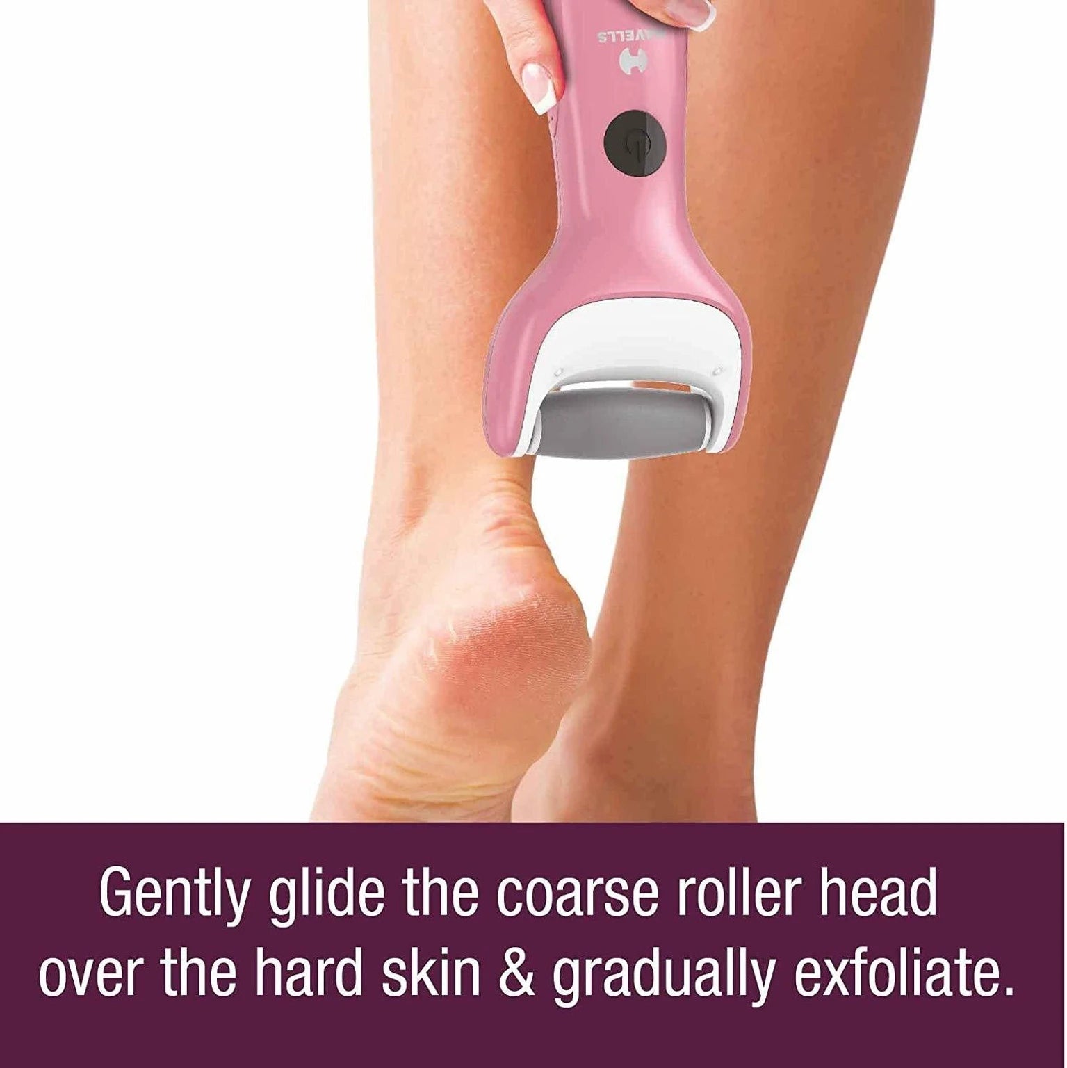 Havells CR4001 Rechargeable Callus Remover; Professional Pedi feet care for cracked heels; Cord & Cordless Use; For all skin types (Pink)
