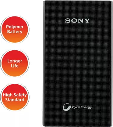SONY 5800 mAh Power Bank  (Black, Lithium Polymer)