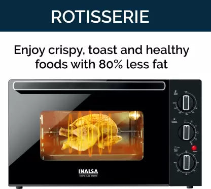 Inalsa 45-Litre Chefs Club 45BKRC Oven Toaster Grill (OTG)  (Black)