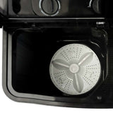 Midea Washing Machine Semi Automatic 7.5Kg Glass Lid Black Grey(MWMSA075GPG(KW)