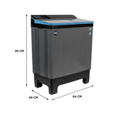 Midea Washing Machine Semi Automatic 8.5KG Glass Lid Black Grey(MWMSA085GPG(KG)