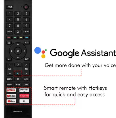 Hisense A4G 32 inch Black HD Ready LED Android Smart TV, 32A4G