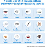 Whirlpool WFO3O33 DLX IN Free Standing 14 Place Settings Intensive Kadhai Cleaning| No Pre-rinse Required Dishwasher