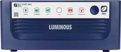 Luminous Eco Watt Neo 900 Square Wave 800/12V Inverter for Home, Office and Shops (supports 1 inverter battery of 12V)