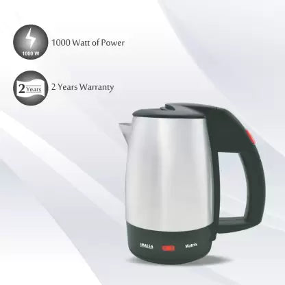 Inalsa Matrix Electric Kettle  (0.5 L, Silver, Black)