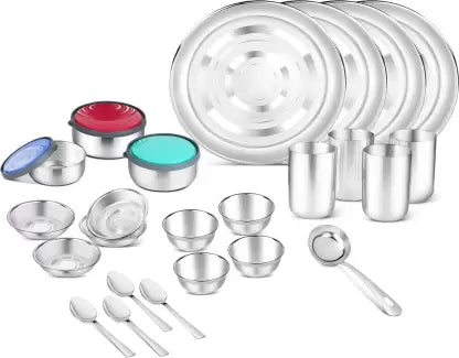 Flipkart SmartBuy Pack of 24 Stainless Steel Stainless Steel Dinner Set Dinner Set