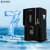 Faber FWP Galaxy Star| RO + UF + MAT| 7 Stage Purification 7 L RO + Minerals Water Purifier (Black)