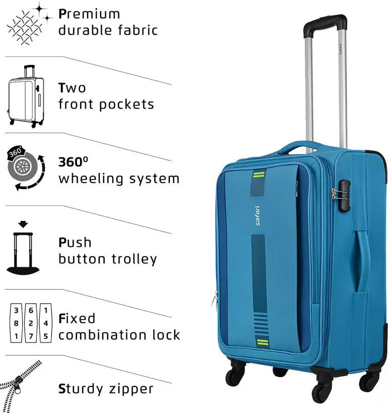 SAFARI GAMMA 65 4W Expandable Check-in Suitcase 4 Wheels - 26 inch