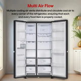 LG 650L Side by Side Refrigerator, Wi-Fi Convertible, DoorCooling+™, Smart Inverter Compressor, Black Mirror Finish, 3 Star (GLB257DBM3, 2025 Model)