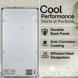 LG 650L Side by Side Refrigerator, Wi-Fi Convertible, DoorCooling+™, Smart Inverter Compressor, Black Mirror Finish, 3 Star (GLB257DBM3, 2025 Model)