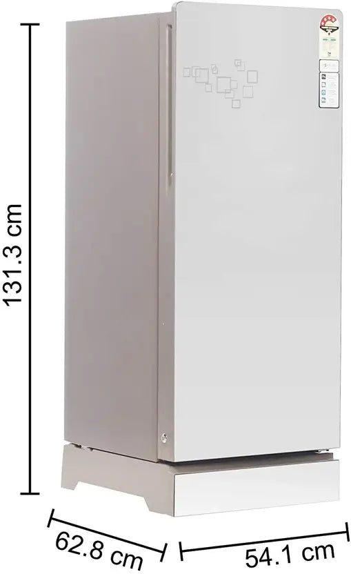 Haier 185 L Direct Cool Single Door 5 Star Refrigerator with Base Drawer (Mirror Glass, HRD-2105PMG-P)