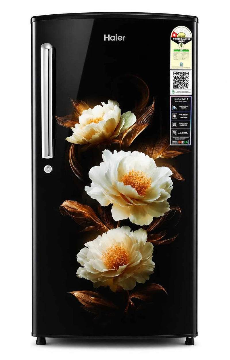 Haier 185 L Direct Cool Single Door Refrigerator 1 Star Celestial Peony, HRD-2061SCPA-N