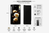 Haier 185 L Direct Cool Single Door Refrigerator 1 Star Celestial Peony, HRD-2061SCPA-N