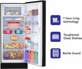 Haier 190 L Direct Cool Single Door 3 Star Refrigerator(Black Spiral Glass, HRD-2103PSG-P)