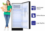 Haier 190 L Direct Cool Single Door 3 Star Refrigerator(Black Spiral Glass, HRD-2103PSG-P)