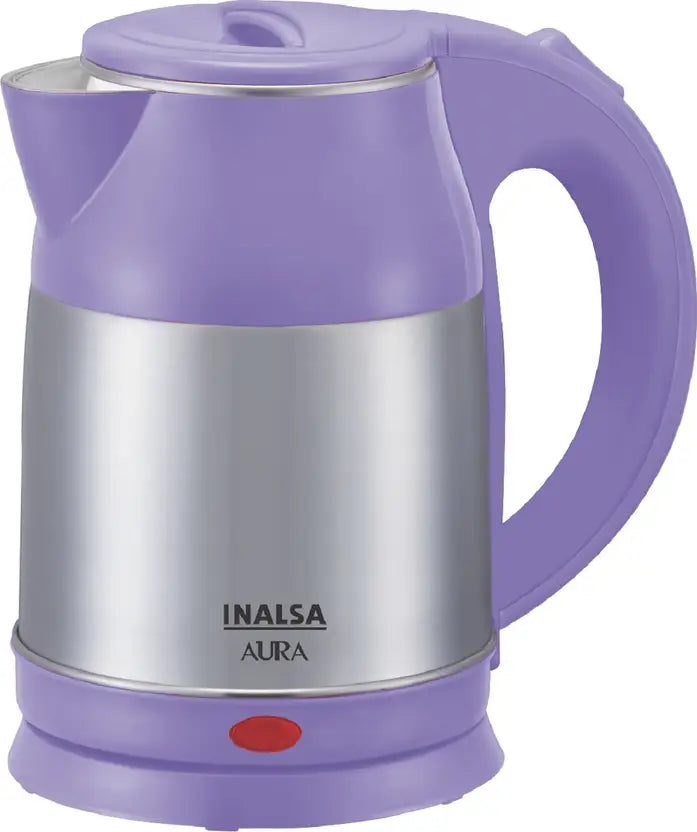 Inalsa Aura 1.8-Litre Electric Kettle (Purple/Silver)