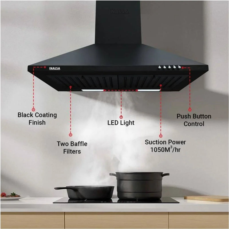 Inalsa Cooker Hood Figo 60BKMAC Chimney