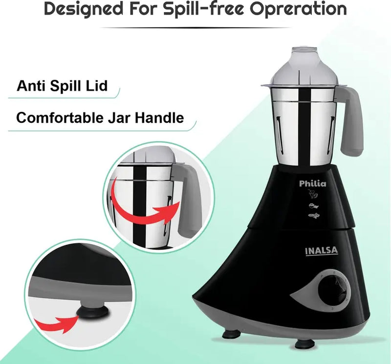 Inalsa Mixer Grinder 4 Jar (Philia)