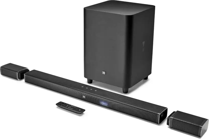 JBL BAR51 Dolby Digital DTS with (Wireless Speakers and subwoofer & 4k Surround Sound) 510 W Bluetooth Soundbar (Black, 5.1 Channel)