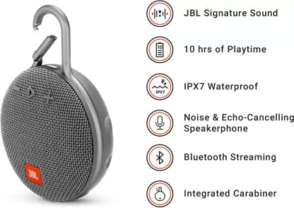 JBL by Harman CLIP 3 Portable Bluetooth Speaker