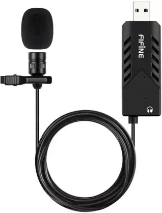 Fifine K053 Cardioid Pattern Wired Microphone With Sponge Cap,6.56 Meter Cord,Metal Clip