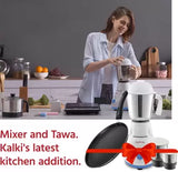 Lifelong LLCMB03 500 W Mixer Grinder (White, 3 Jars) & Non stick Tawa Super Combo